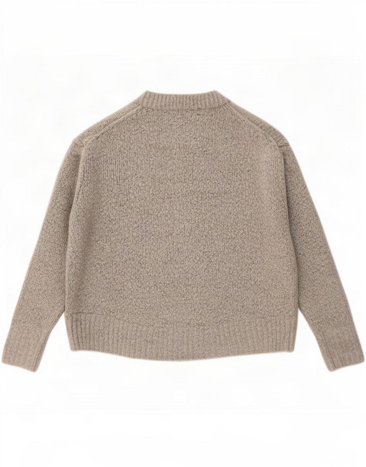 Zara ženski pulover s okruglim izrezom UK 10 Small Grey Flected