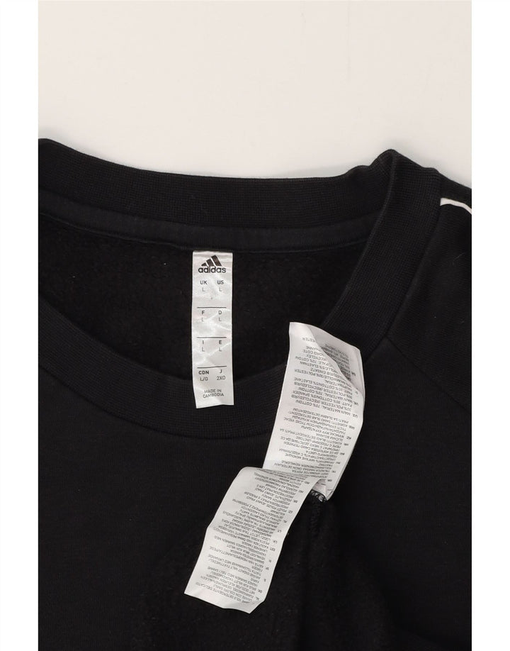 ADIDAS muški džemperi veliki crni pamuk