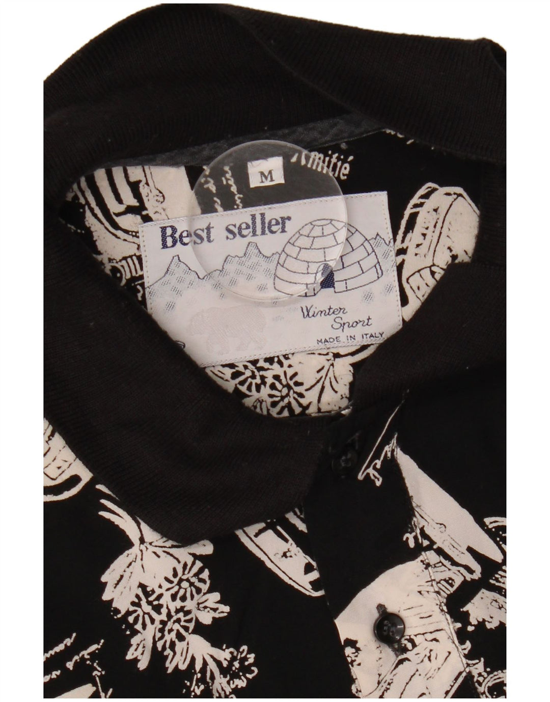 VINTAGE muška pulover majica s grafičkim motivima srednje crna