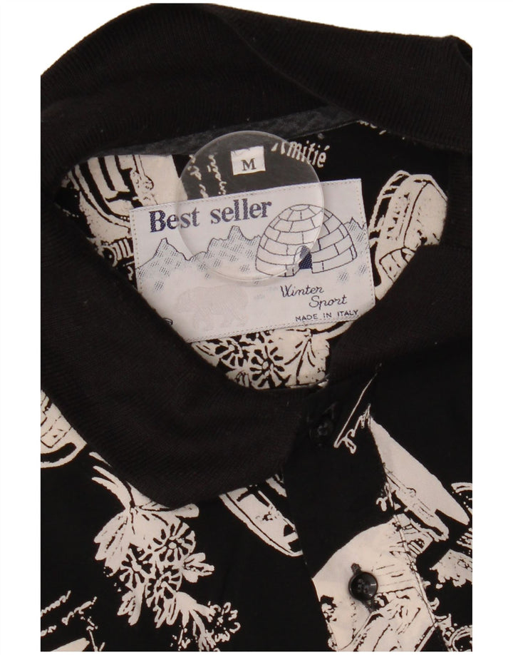 VINTAGE muška pulover majica s grafičkim motivima srednje crna