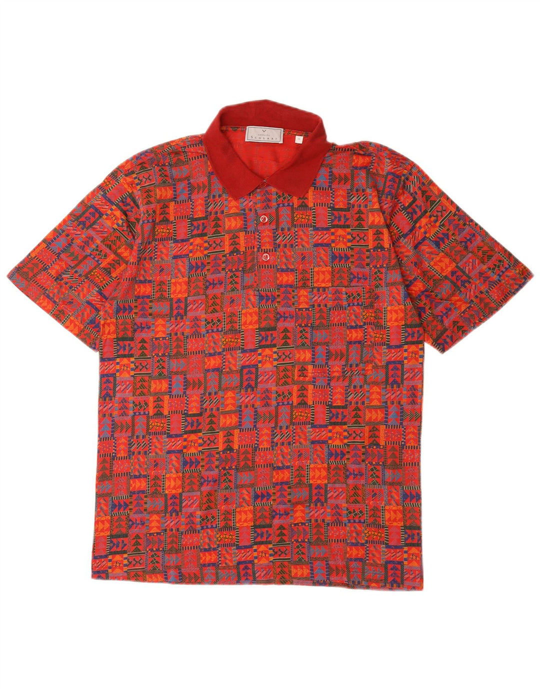 Scolari muška polo majica srednje crvene geometrije