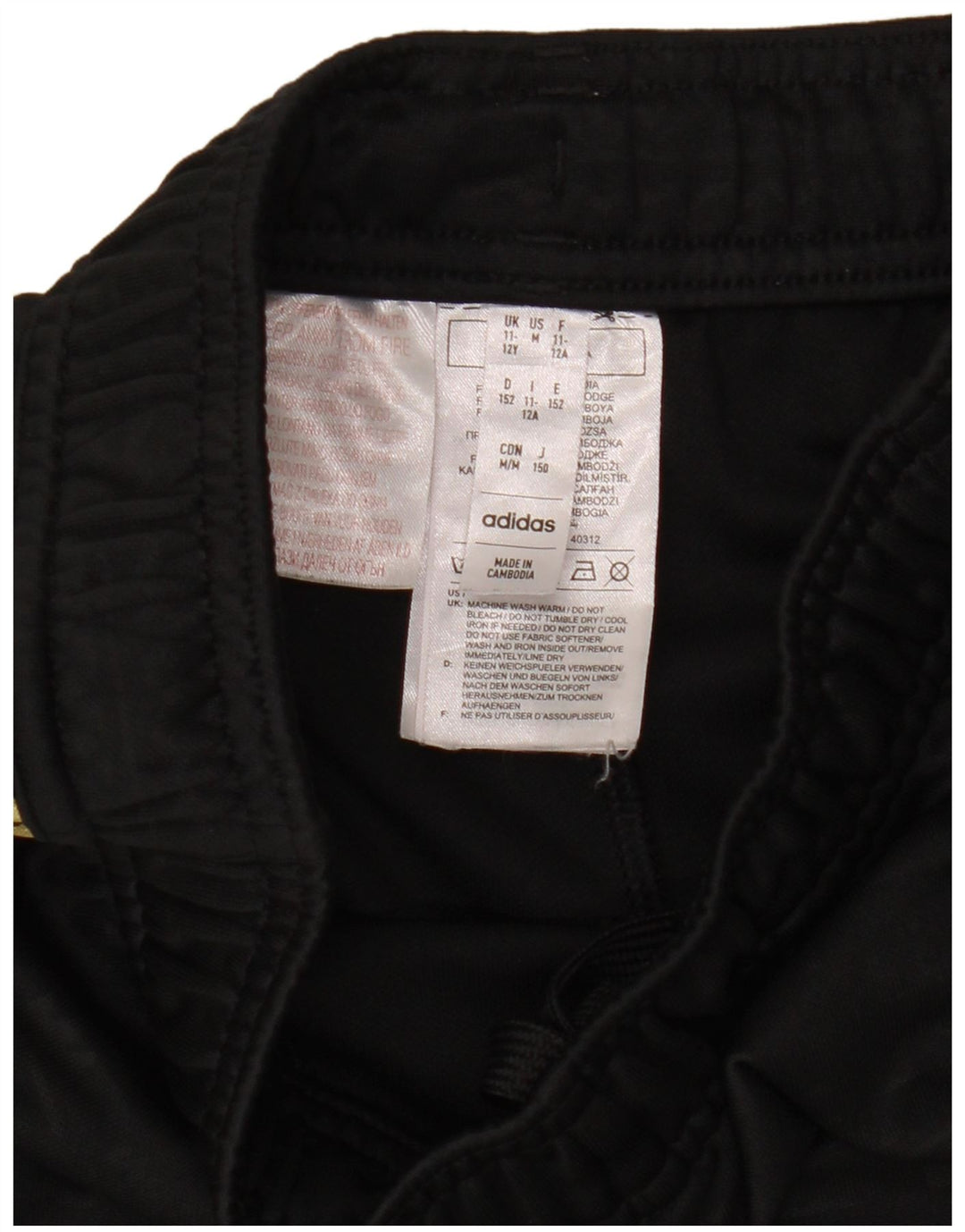 Adidas kratke sportske hlače za dječake 11-12 godina, crni poliester