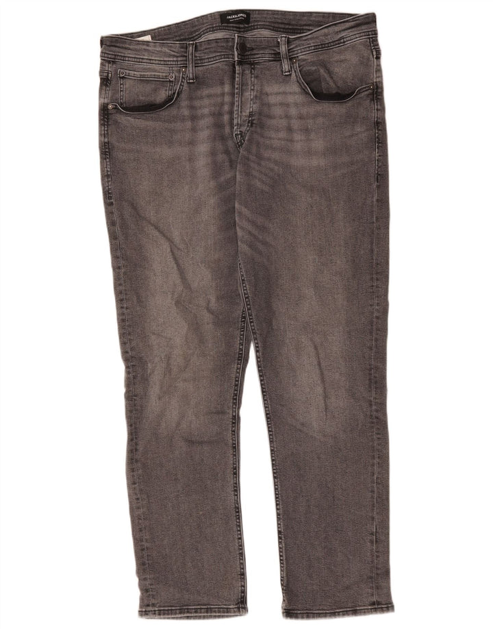 Jack & Jones Muške uske traperice W38 L32 Sivi pamuk