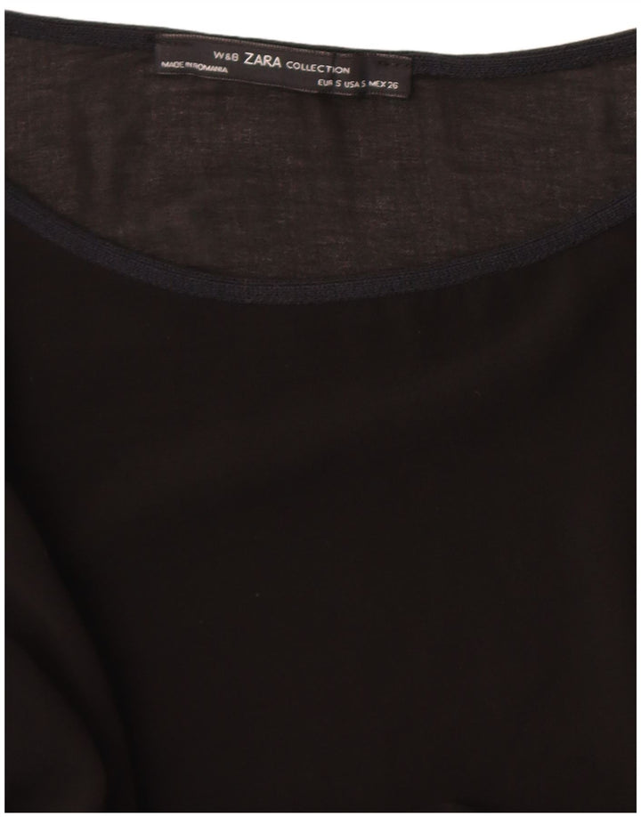 Zara ženska majica s 3/4 rukavima UK 10 mala crna