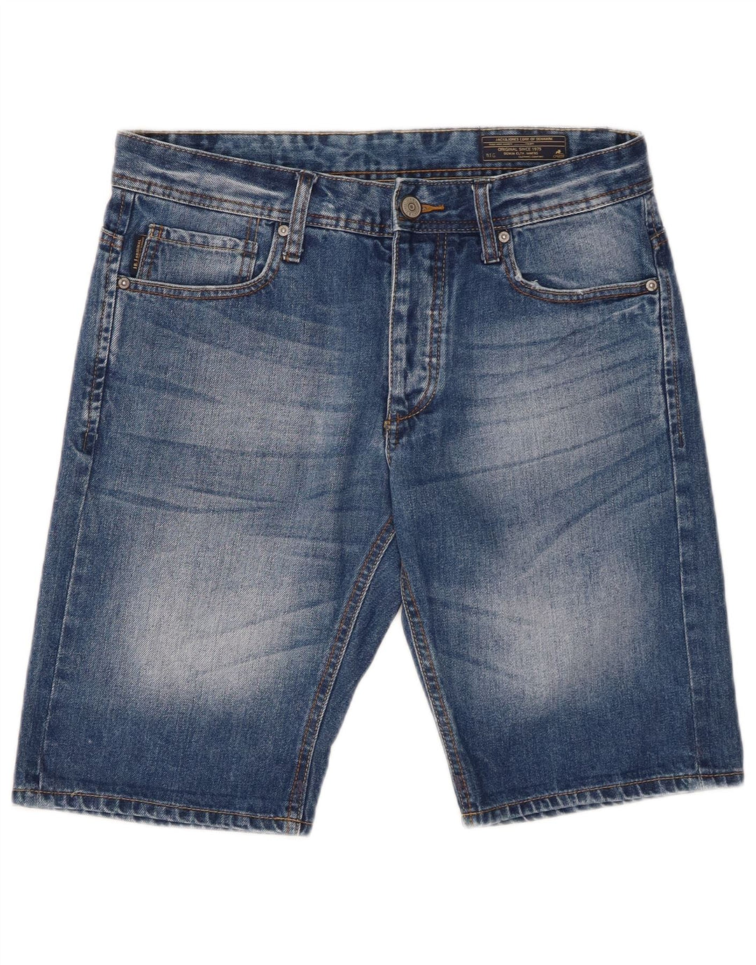 Jack & Jones muške traper kratke hlače srednje veličine W32 plavi pamuk
