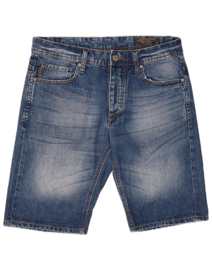 Jack & Jones muške traper kratke hlače srednje veličine W32 plavi pamuk