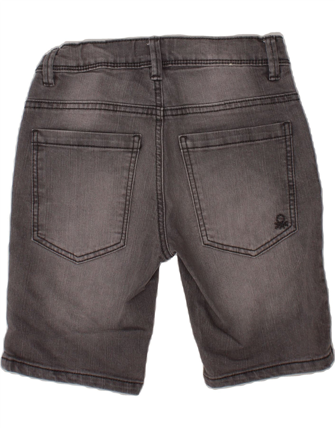 BENETTON Boys Denim Shorts 7-8 Years Small W24 Grey Vintage Benetton and Second-Hand Benetton from Messina Hembry 