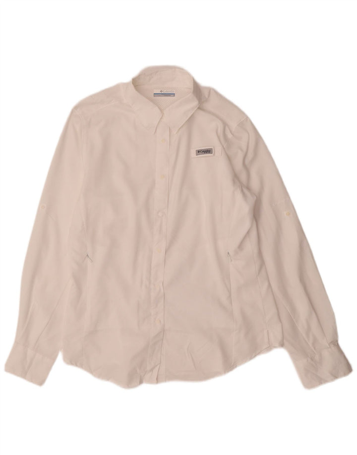 Columbia ženska prevelika košulja UK 10 Mala bijela