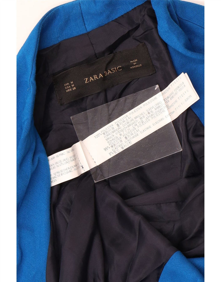 Zara ženski otvoreni sako jakna UK 12 srednje plavi poliester