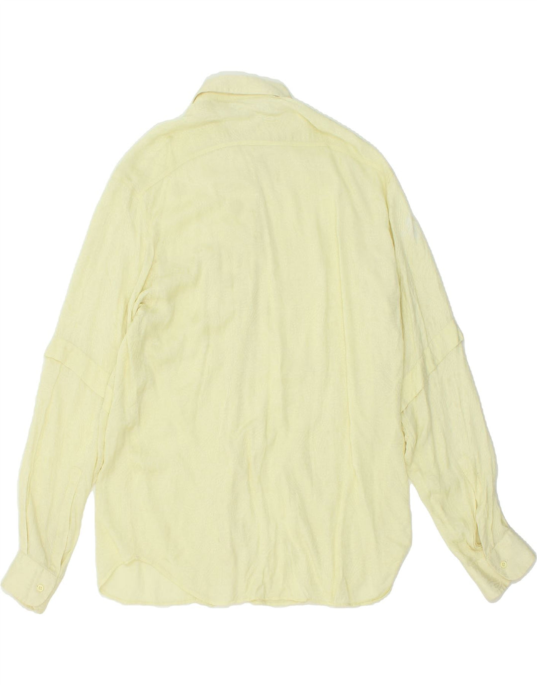 BENETTON Mens Slim Shirt XL Yellow Vintage Benetton and Second-Hand Benetton from Messina Hembry 