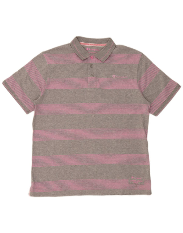 Champion muška polo majica XL pamuk na sive pruge