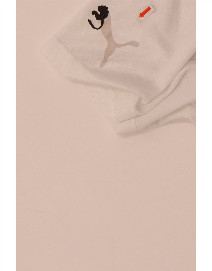 Muška majica kratkih rukava Puma s grafičkim motivima, srednji bijeli poliester