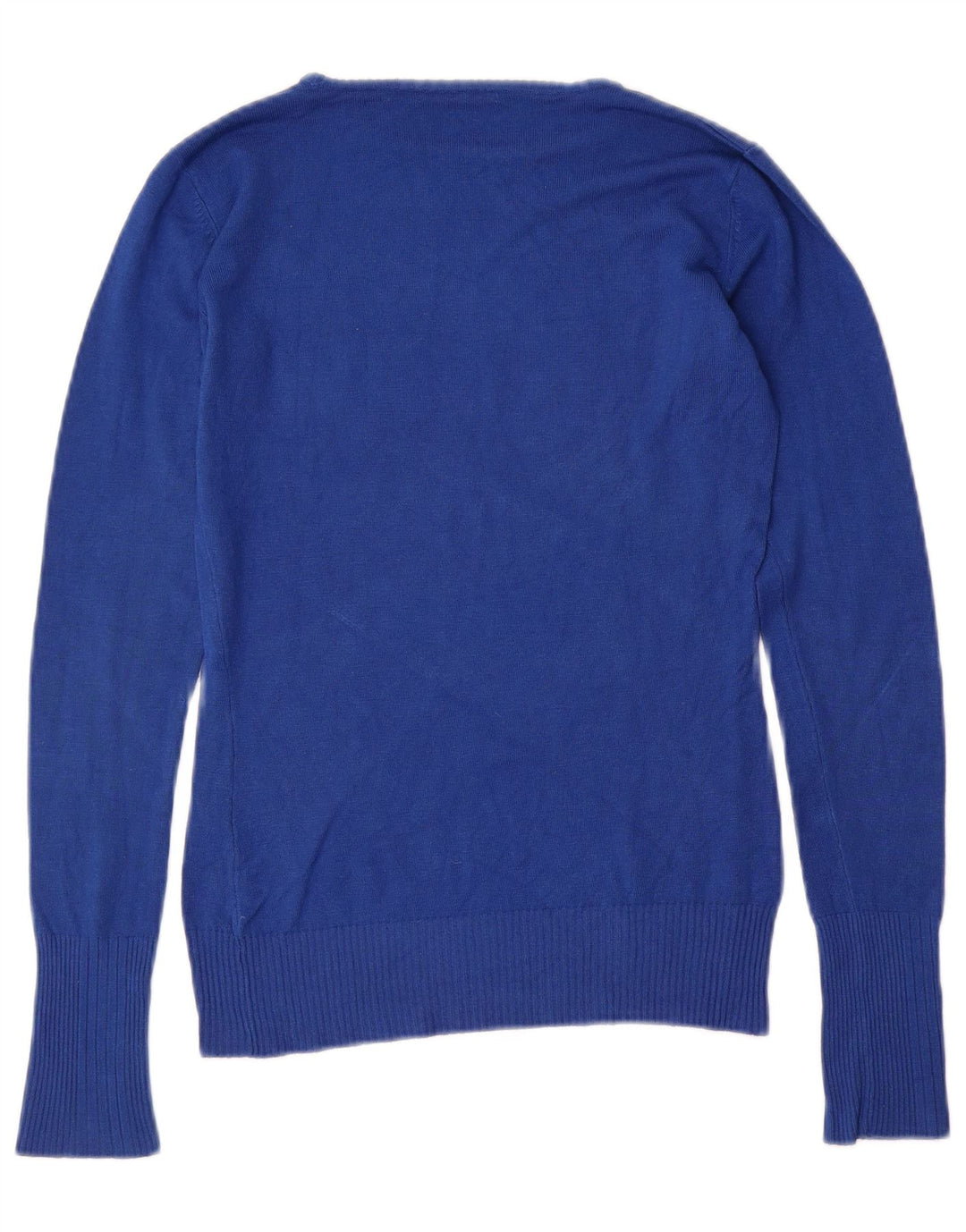 GUESS Ženski džemper s veznim izrezom UK 12 Srednje plava viskoza