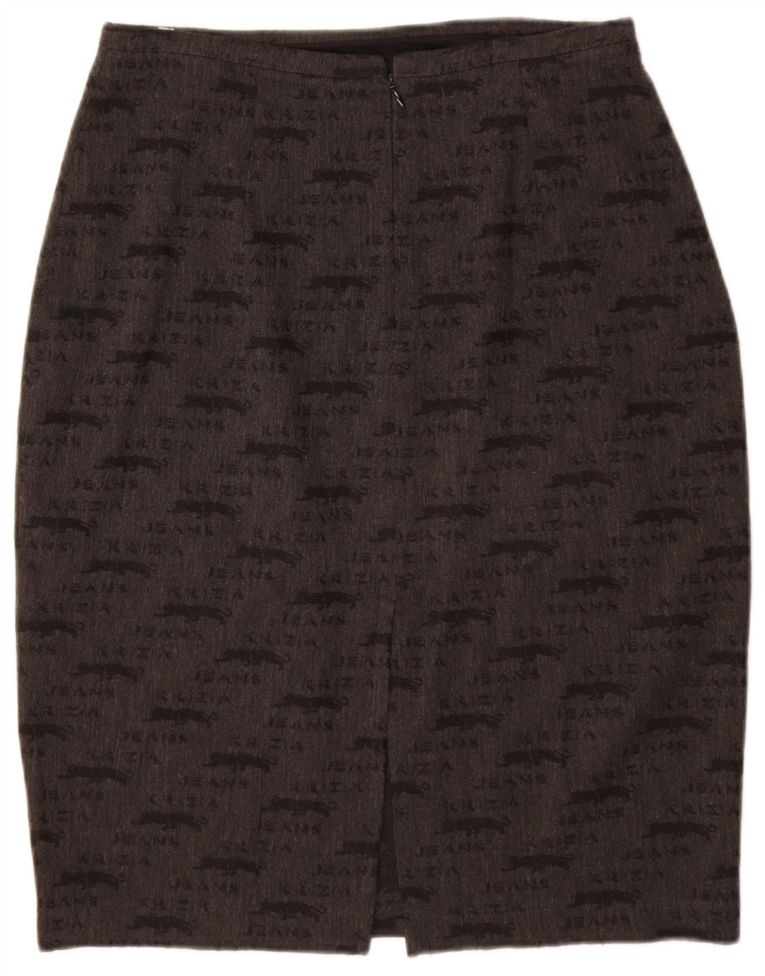 KRIZIA JEANS Ženska grafička pencil suknja UK 12 srednje W28 siva