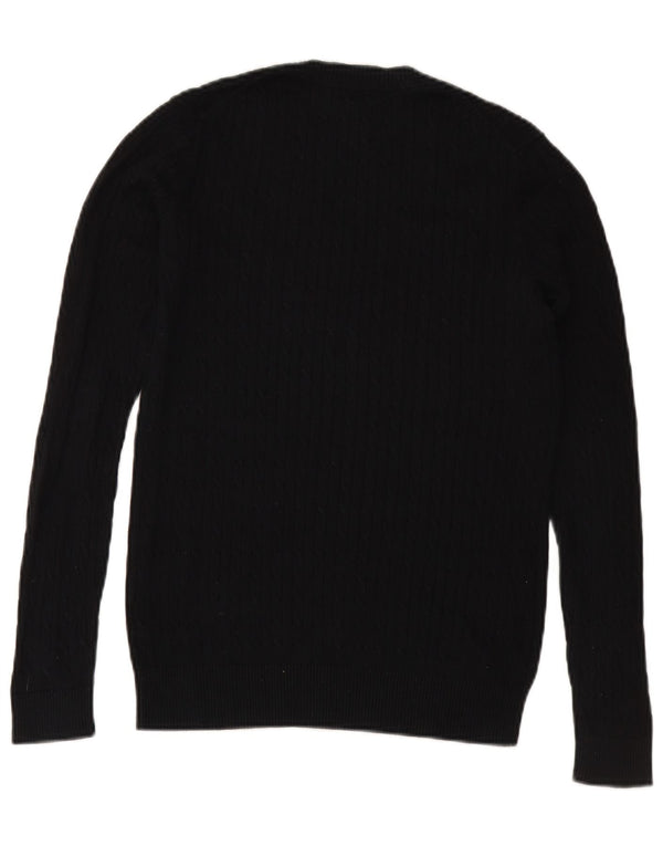 TOMMY HILFIGER Ženski džemper s V-izrezom UK 10 Mali crni