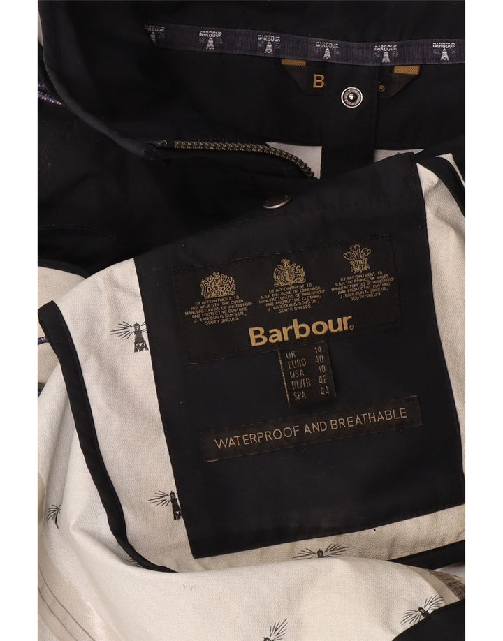 Barbour ženska jakna parka s kapuljačom UK 14 veliki tamnoplavi poliester