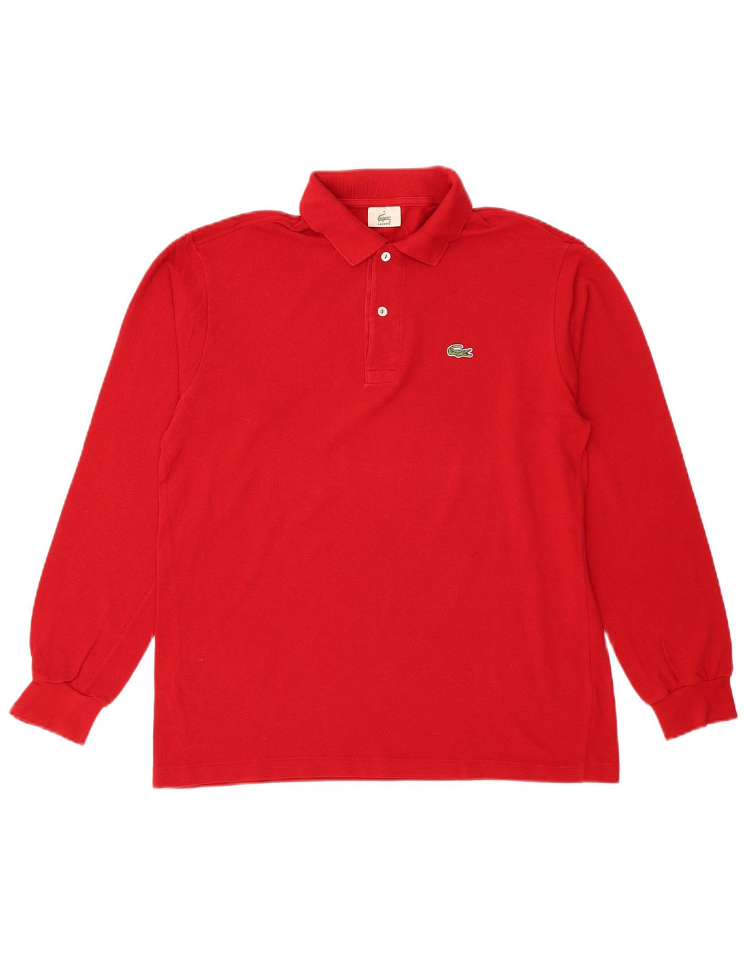 Lacoste muška polo majica dugih rukava, veličina 4, srednje crveni pamuk