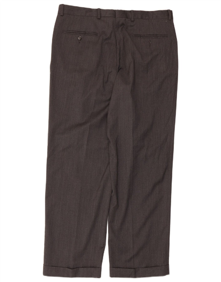 Izod muške hlače s štipaljkama W36 L30 Siva vuna