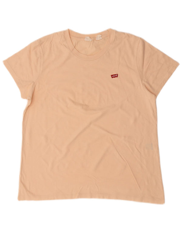 Levi's ženska majica kratkih rukava UK 16 Large Beige Cotton