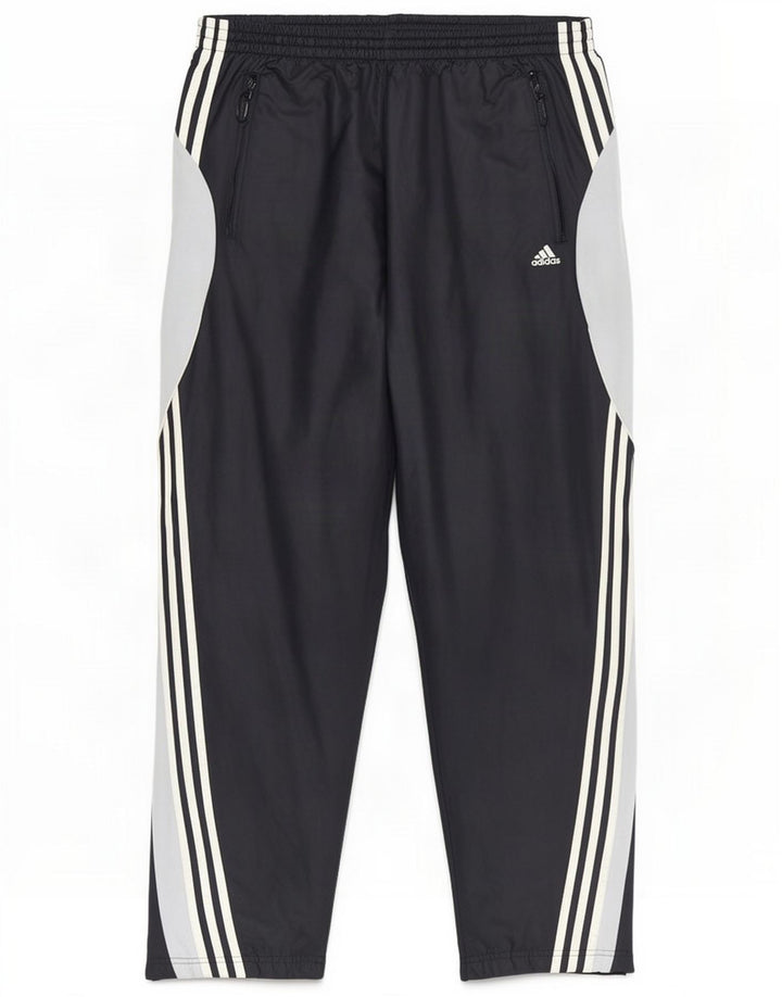 Adidas muške vodootporne hlače Medium Navy Blue Colourblock Polyester