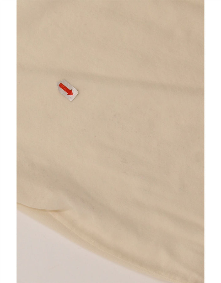 Vintage ženska košulja kratkih rukava UK 14 srednje bijele svile