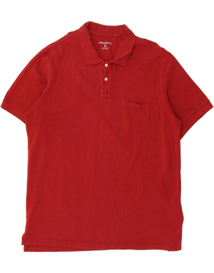EDDIE BAUER Mens Tall Polo Shirt 2XL Red Cotton Vintage Eddie Bauer and Second-Hand Eddie Bauer from Messina Hembry 