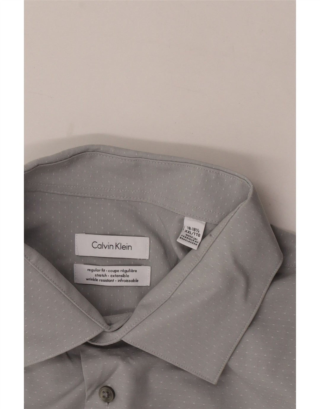 Calvin Klein muška košulja kratkih rukava veličina 18 18 1/2 2XL siva točkasta