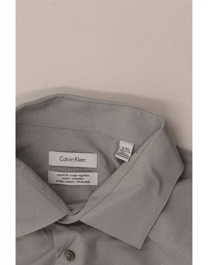 Calvin Klein muška košulja kratkih rukava veličina 18 18 1/2 2XL siva točkasta