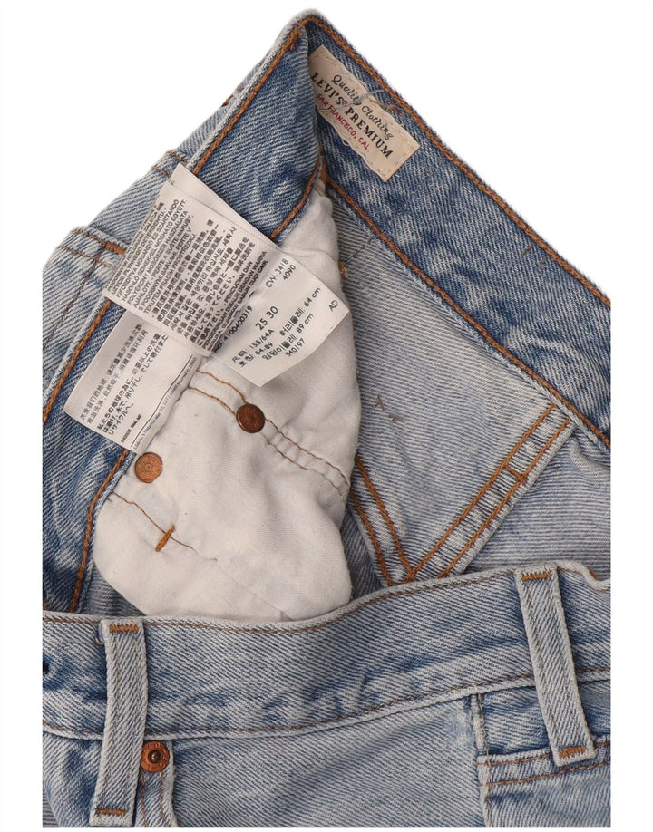 Levi's ženske ravne traperice 501 W25 L30 plavi pamuk