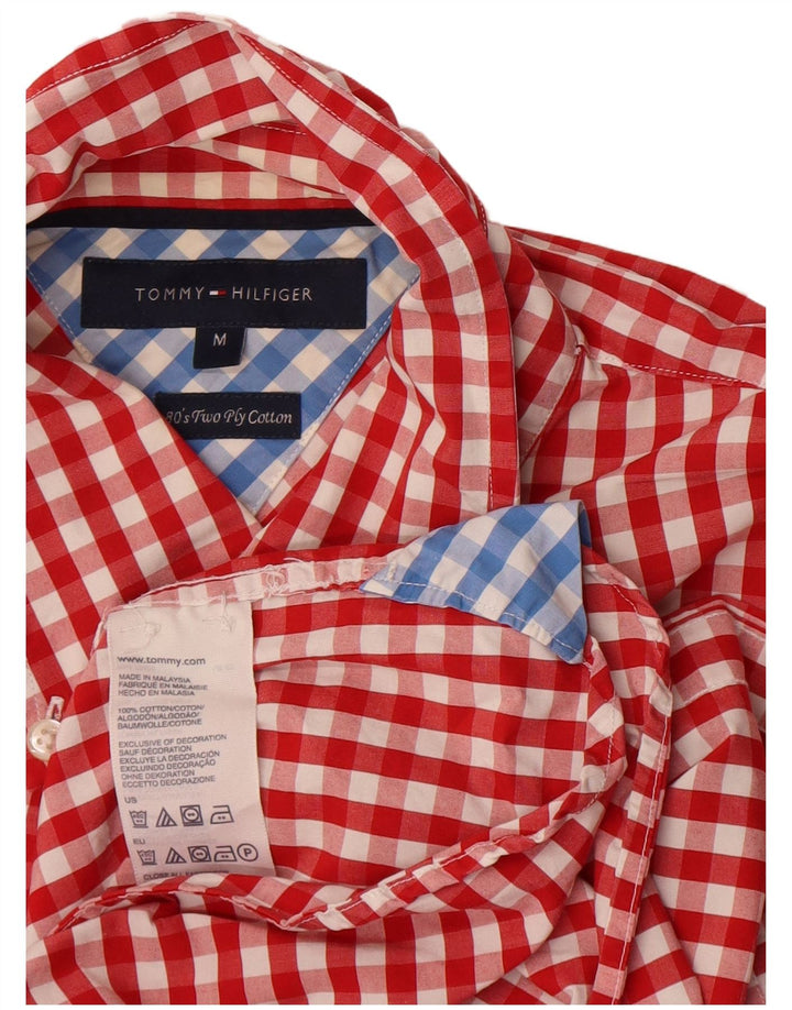 Tommy Hilfiger muška košulja srednje crvene karirane pamučne boje