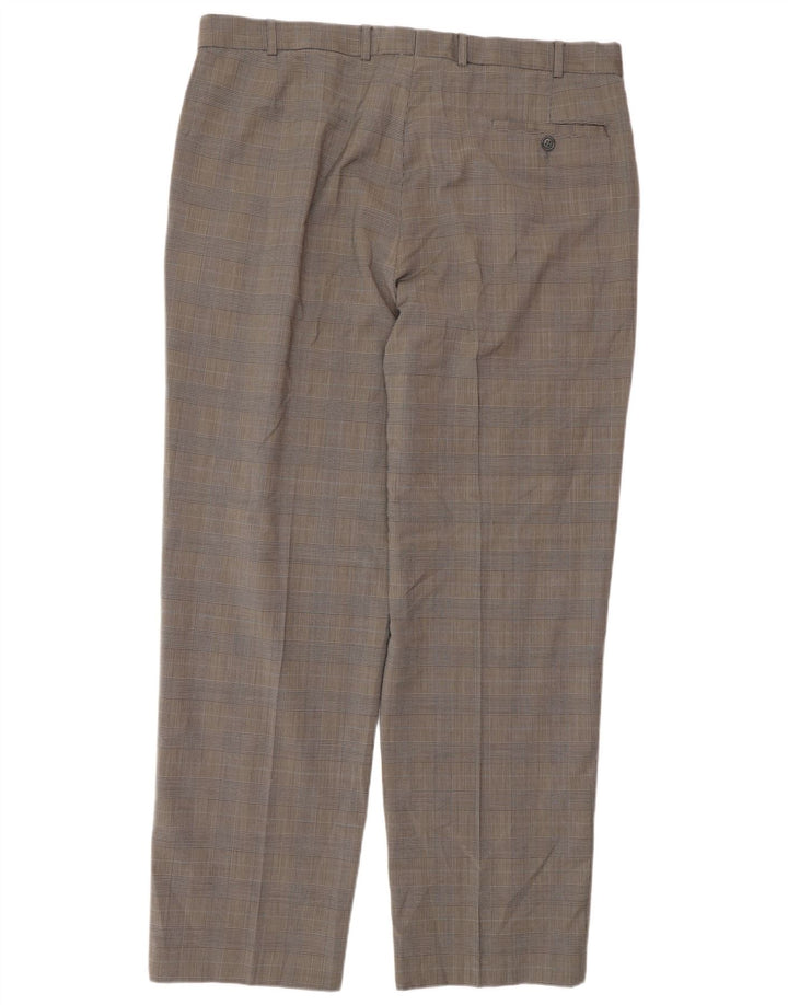 Marks & Spencer muške hlače skrojenog kroja W38 L31 crne houndstooth