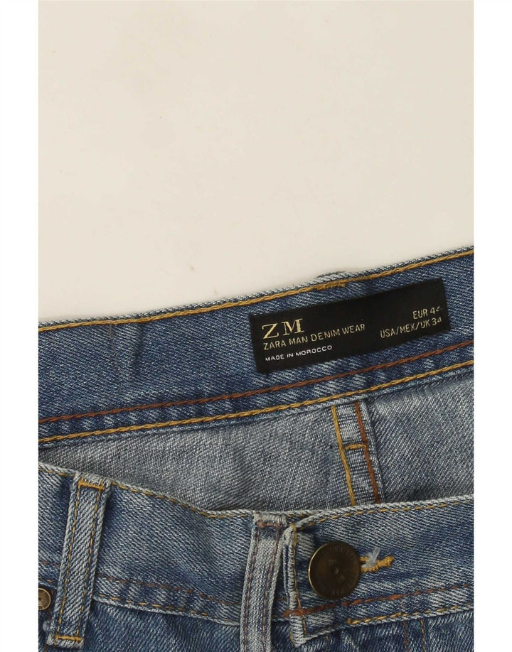 Zara muške ravne traperice EU 34 velike W34 L31 plave