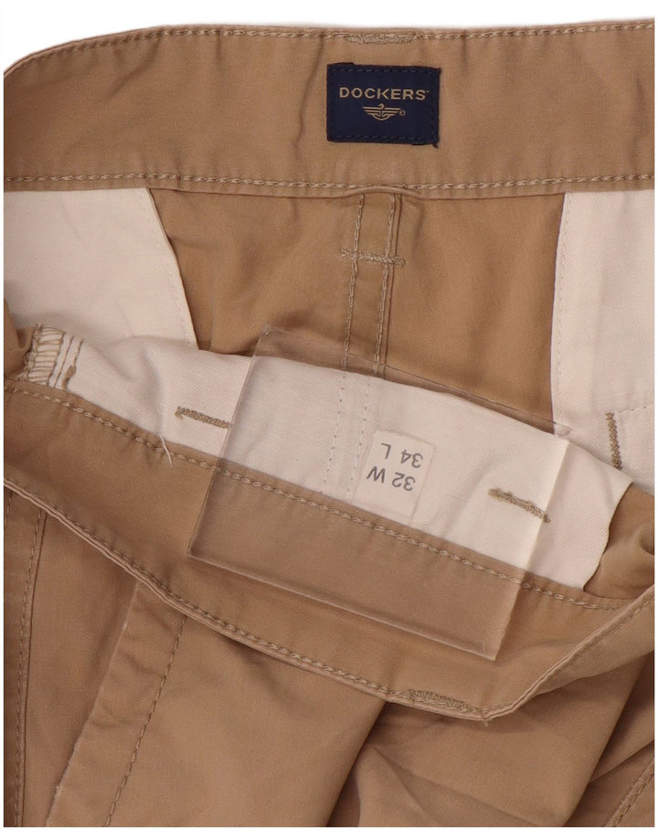 DOCKERS Ravne muške chino hlače W32 L29 Bež