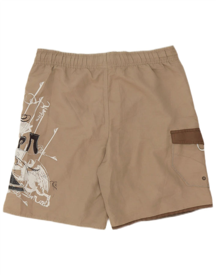 Quiksilver muške kratke hlače za kupanje s grafičkim motivima male bež poliesterske boje