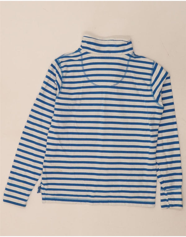 Crew Clothing Ženska majica s izrezom s patentnim zatvaračem UK 10 Mala bijela na pruge