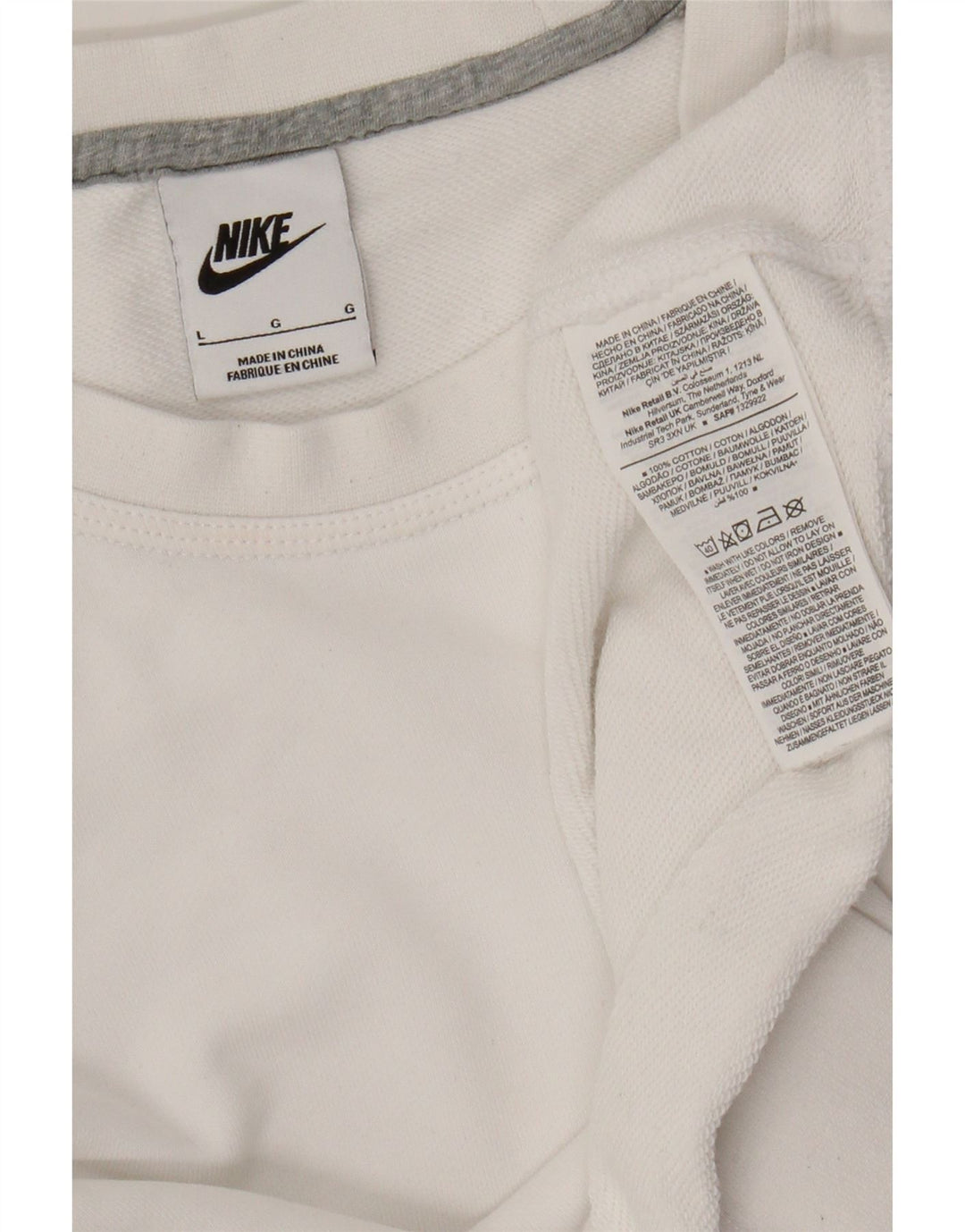 Nike Ženska majica s kratkim rukavima UK 16 Veliki bijeli pamuk