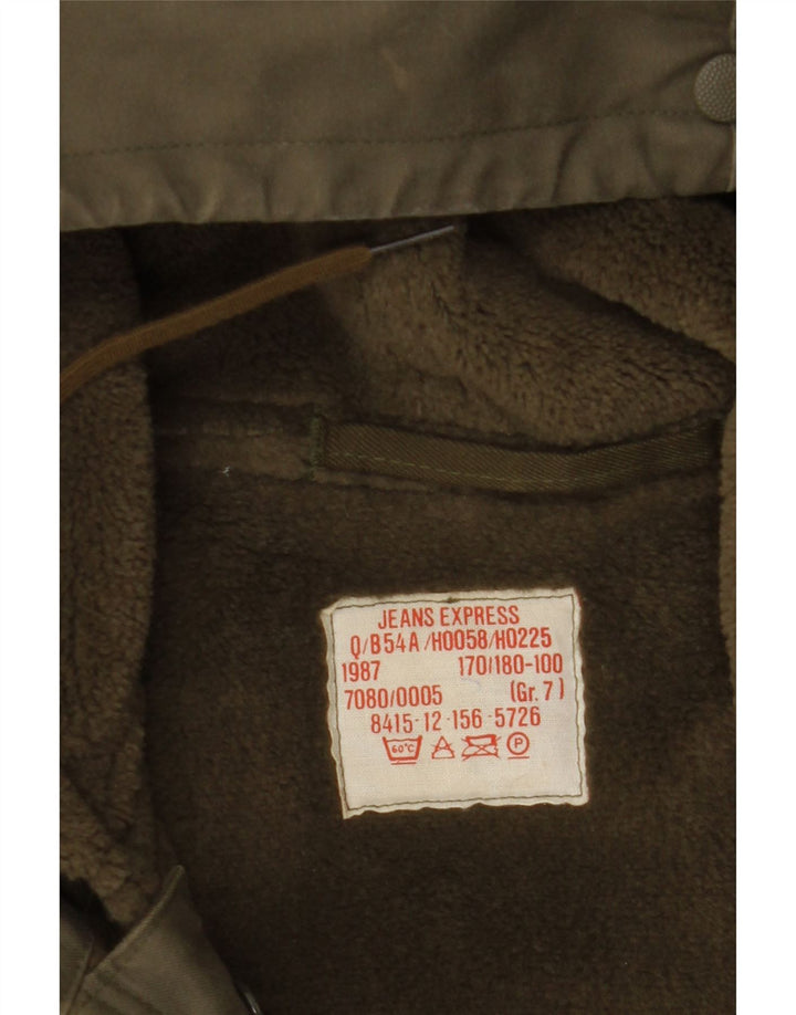 VINTAGE muška vojna parka jakna s kapuljačom UK 40 velika zelena