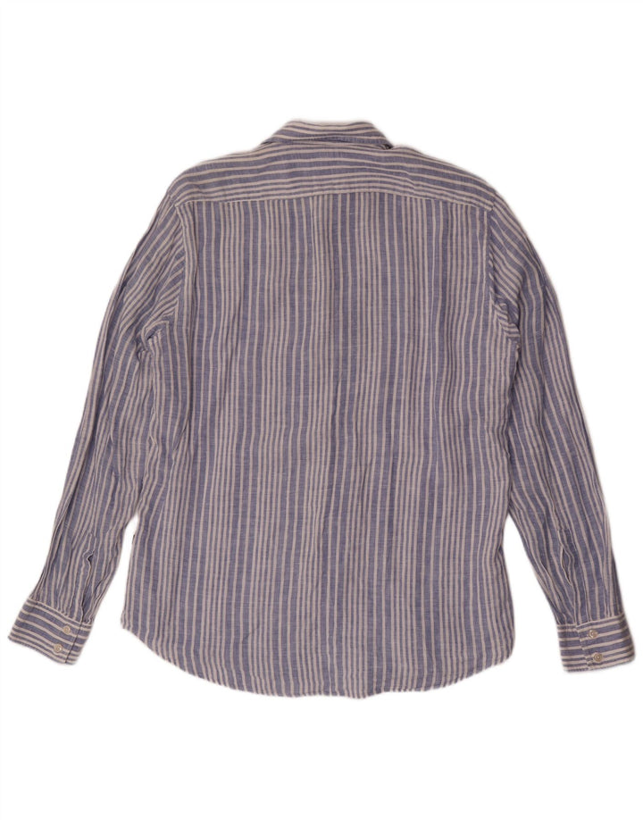 Hugo Boss Muška košulja Large Blue Pinstripe Lan