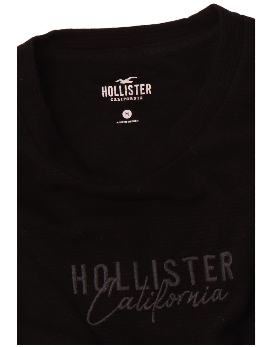 HOLLISTER Muška grafička majica dugih rukava srednje crna