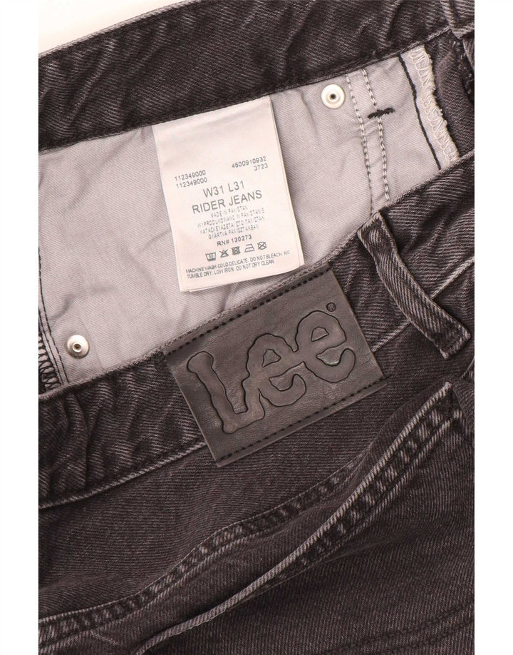 Lee Mens Rider Straight Jeans W31 L31 Sivi pamuk