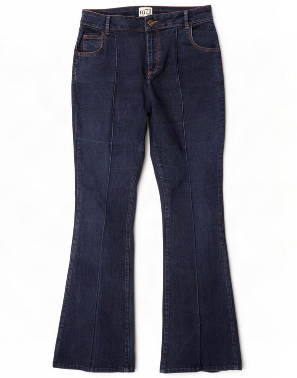 Reiss Ženske lepršave traperice UK 12 Medium W30 L32 Navy Blue Cotton