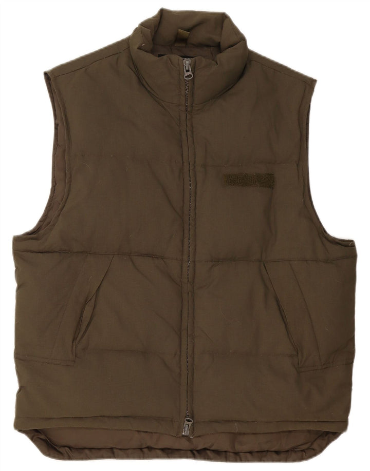 Wrangler Mens Padded Gilet UK 40 Large Kaki