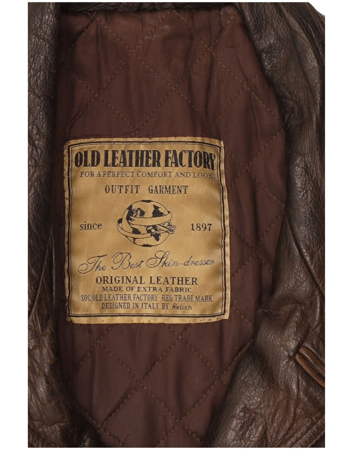 RELISH muška kožna jakna UK 40 velika smeđa koža