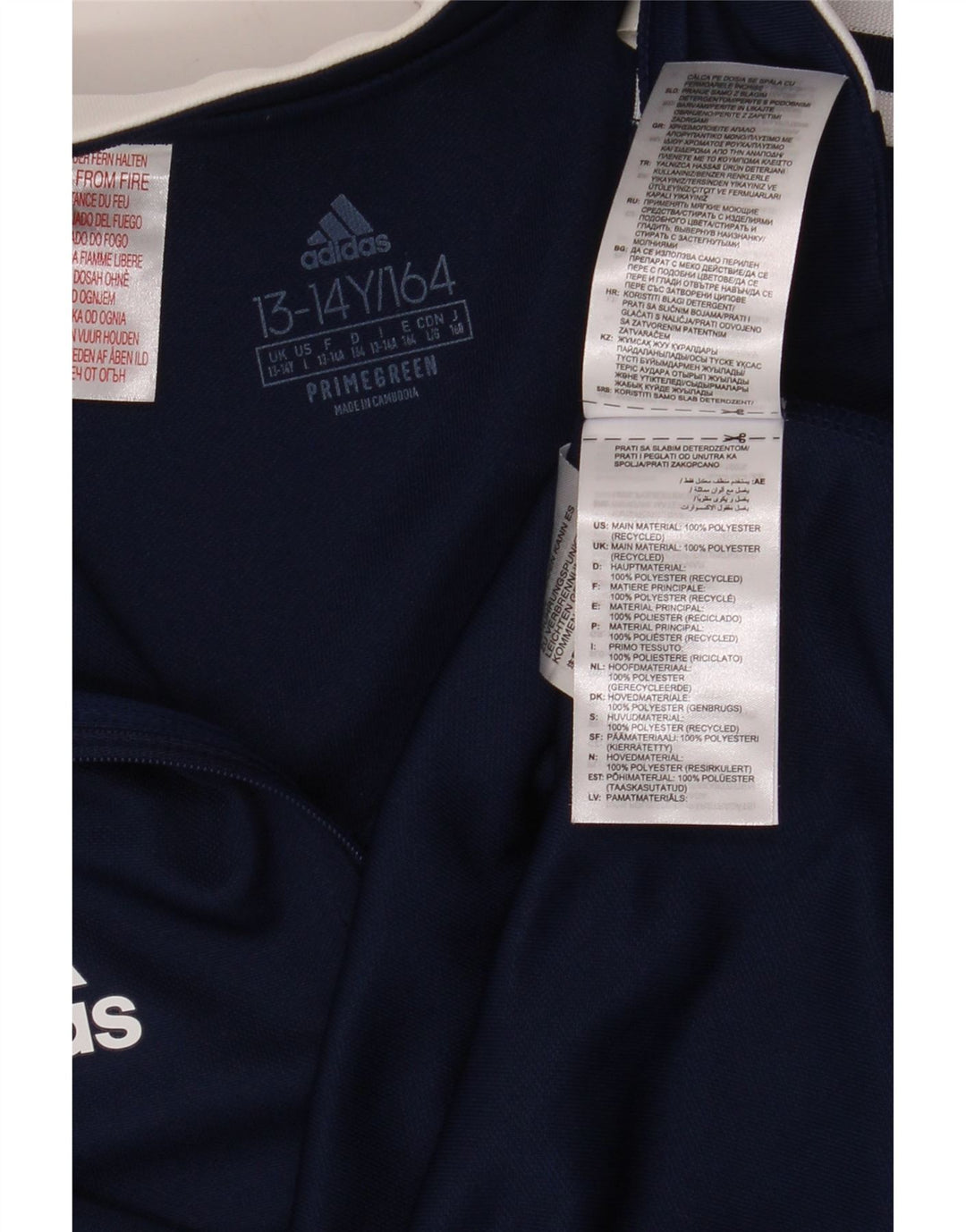 ADIDAS Boys Aeroready Pullover Trenirka Top 13-14 Years Mornarsko plava