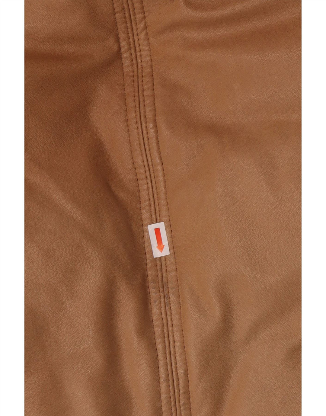 PEUTEREY Ženska podstavljena kožna jakna s kapuljačom UK 10 Mala smeđa kožna