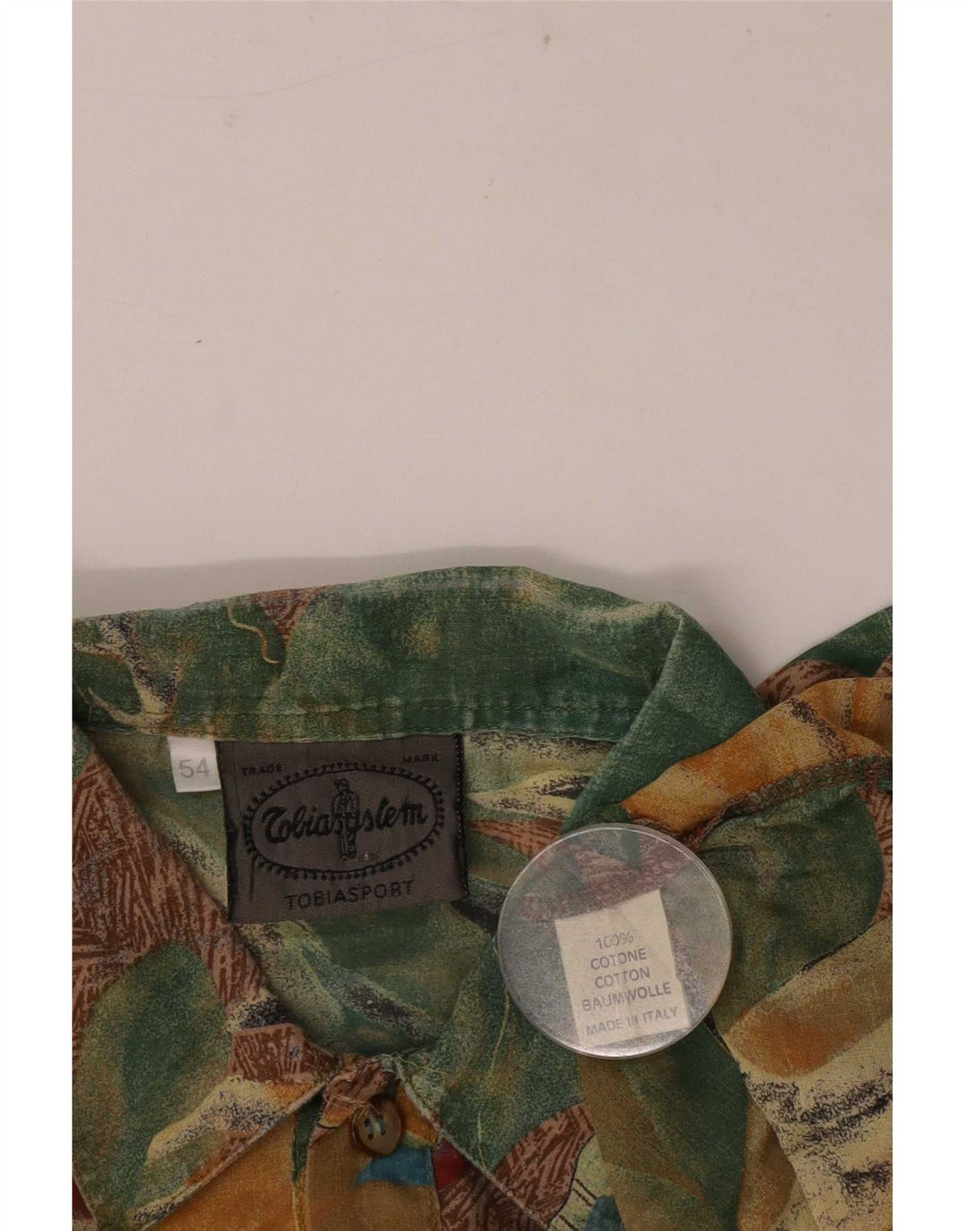Vintage muška pulover košulja kratkih rukava IT 54 XL Raznobojno cvjetno