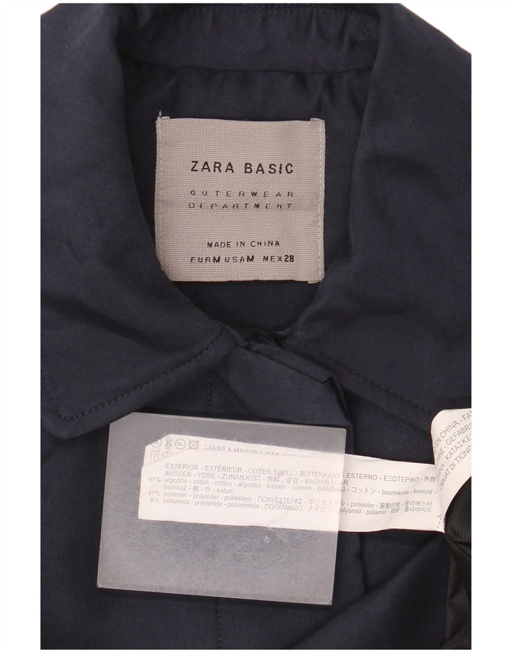 Zara ženski kaput UK 14 srednje tamnoplavi pamuk