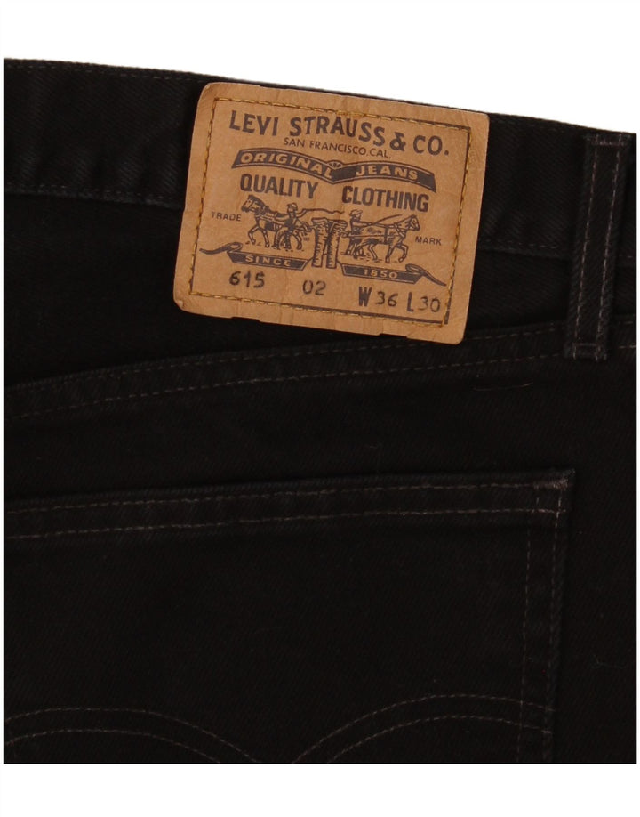 Levi's muške 615 ravne traperice W36 L30 crni pamuk