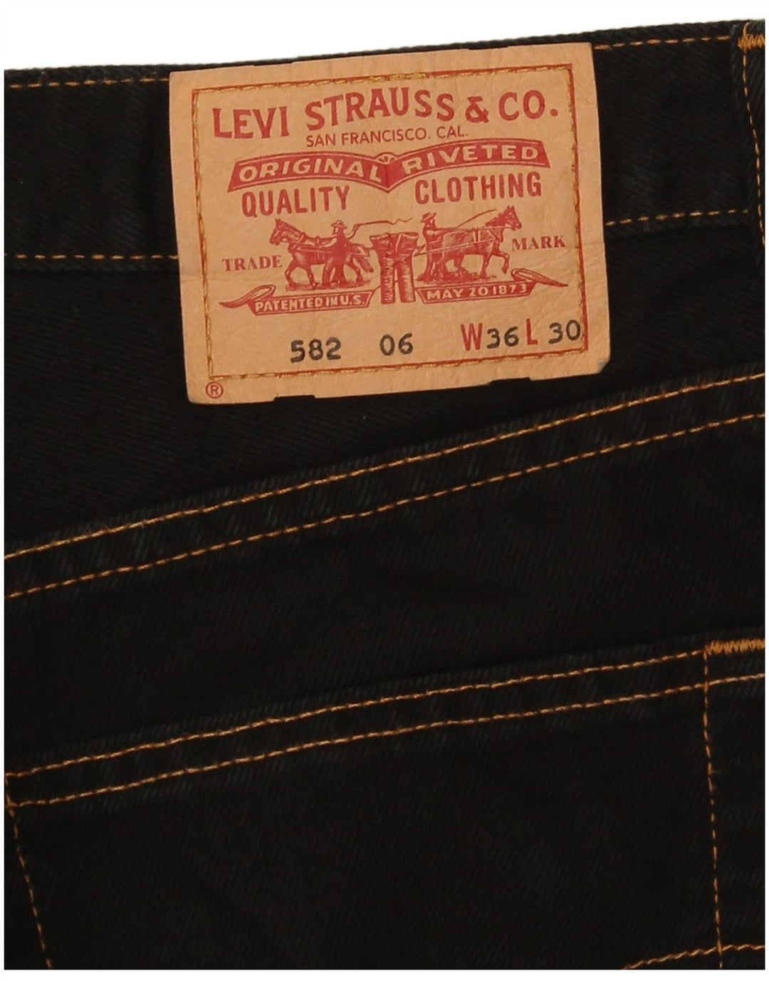 Levi's muške 582 ravne traperice W36 L30 crne