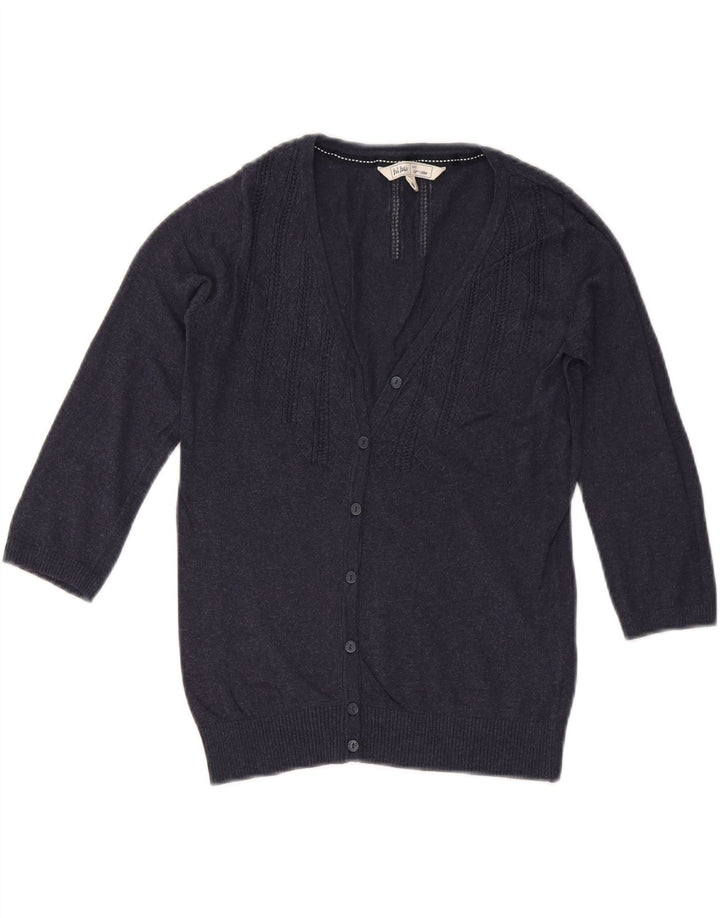 FAT FACE Ženski džemper s 3/4 rukavima UK 8 Mali tamnoplavi pamuk